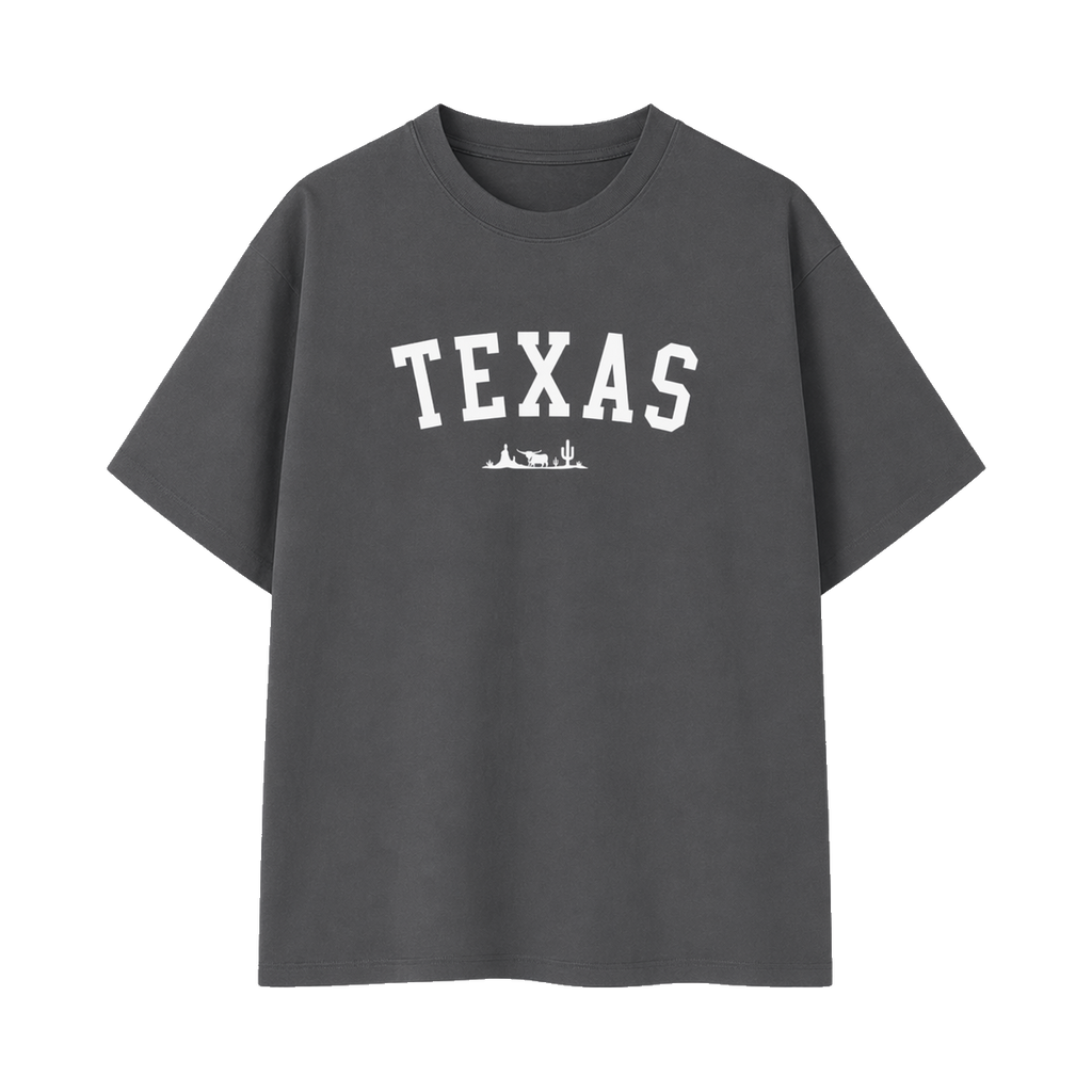 Collection 9 Texas Essential Cotton T-Shirt - Dark Gray front