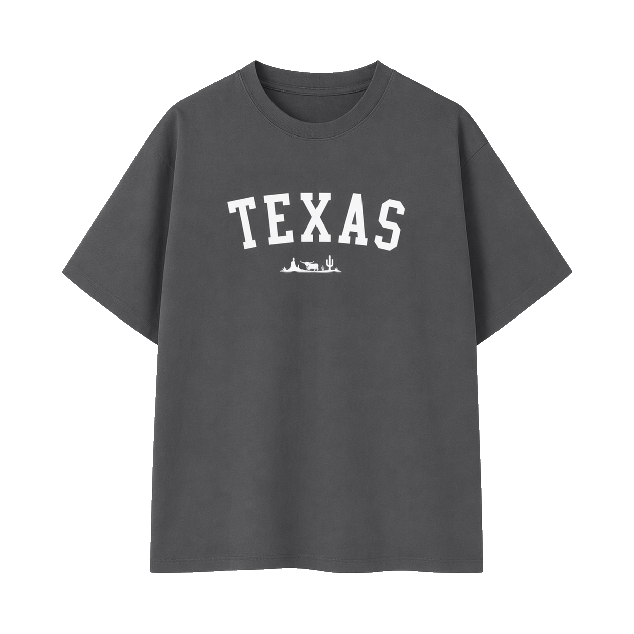 Collection 9 Texas Essential Cotton T-Shirt - Dark Gray front