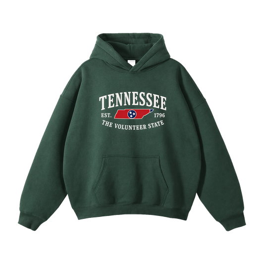 Collection 8 Tennessee Oversize Fleeced Hoodie - Eden Green front