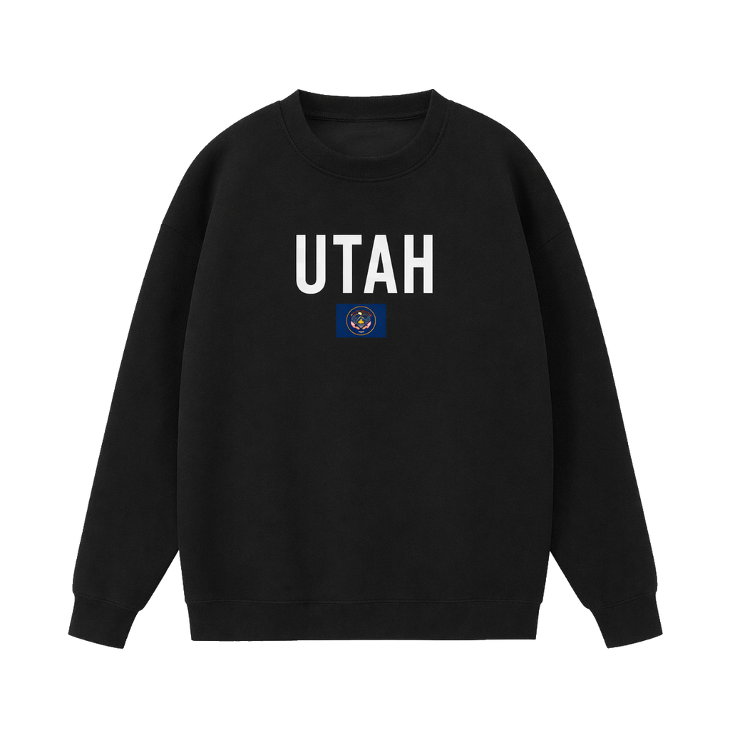 Collection 7 Utah Essential Heavyweight Crewneck Sweatshirt - Black front