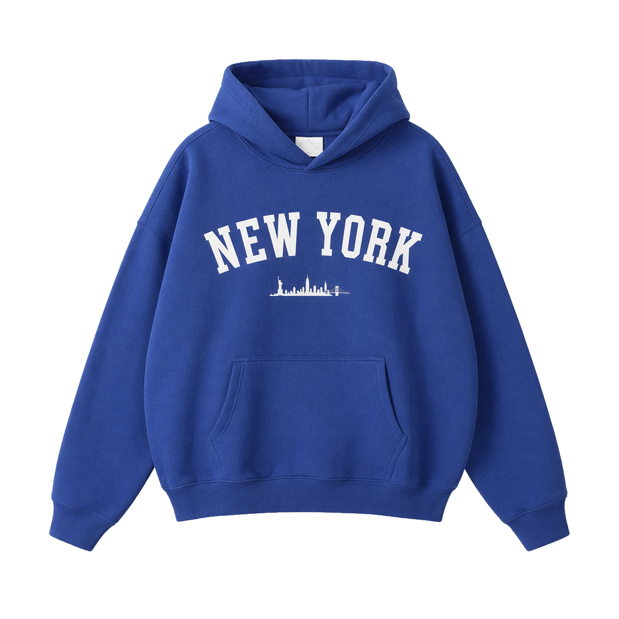 Collection 9 New York Oversize Fleeced Hoodie - Klein Blue front