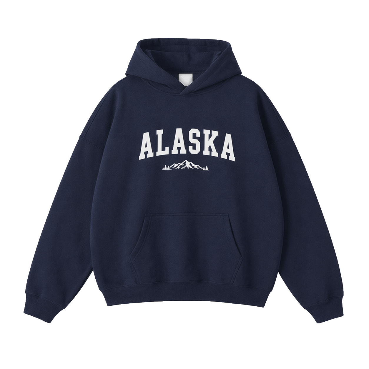 Collection 9 Alaska Oversize Fleeced Hoodie - Navy Blue front