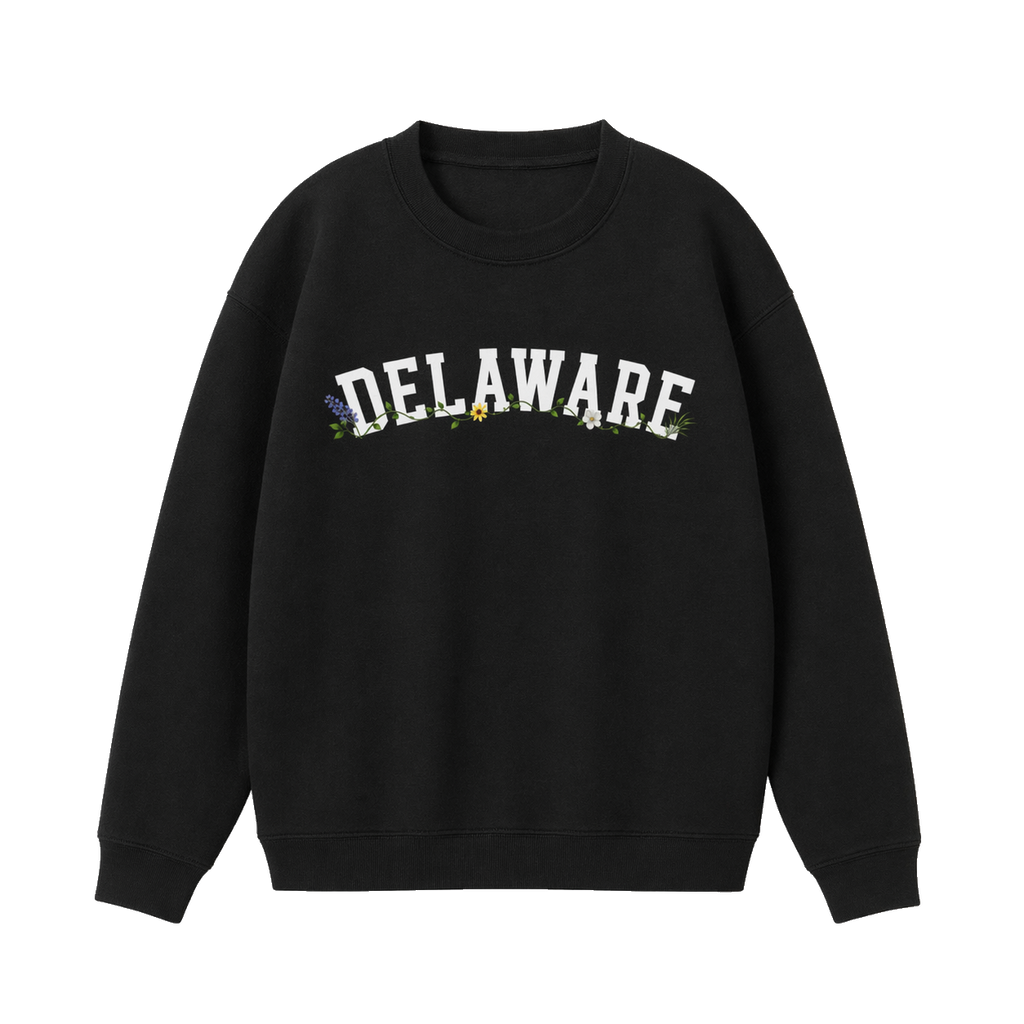 Collection 10 Delaware Essential Heavyweight Crewneck Sweatshirt - Black front