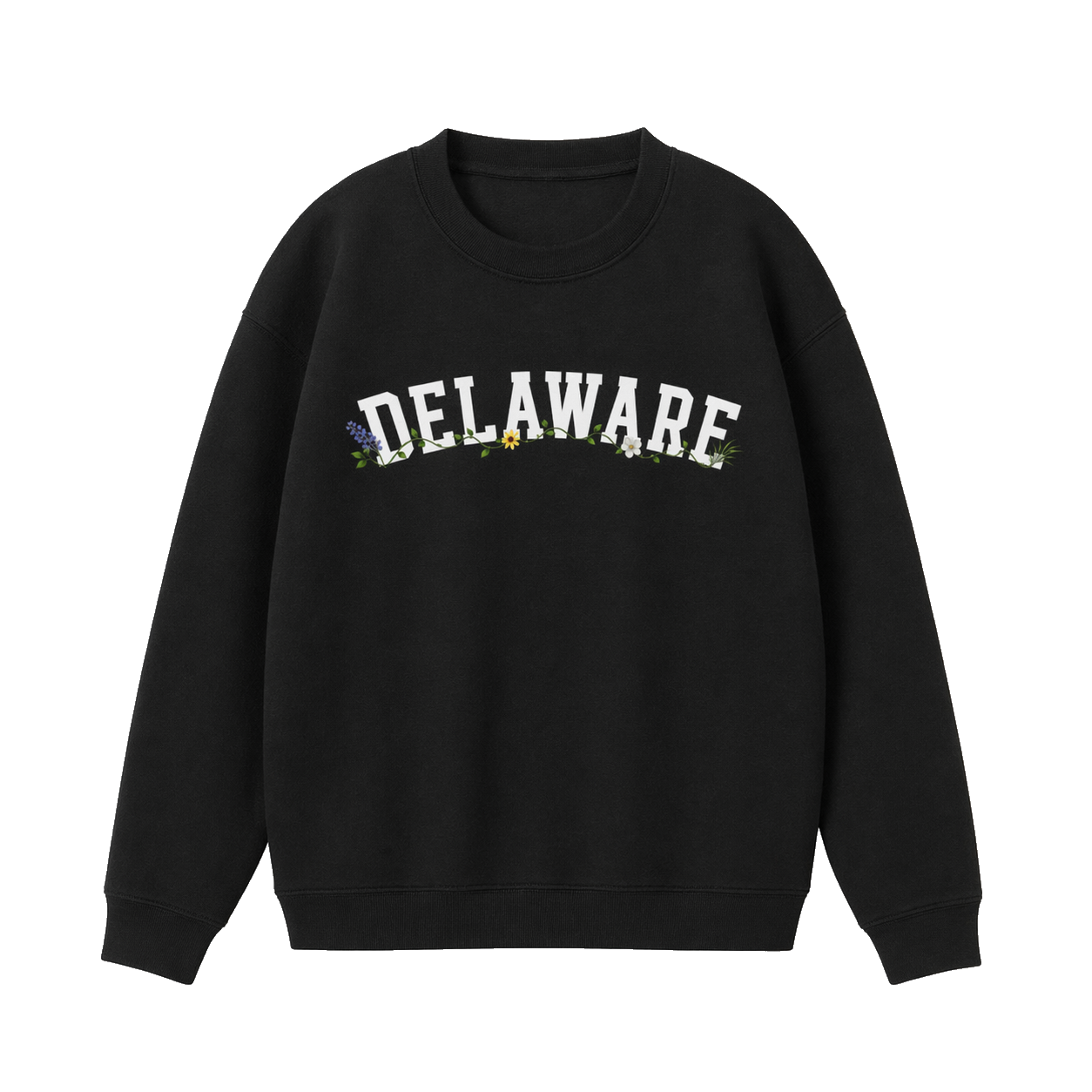 Collection 10 Delaware Essential Heavyweight Crewneck Sweatshirt - Black front