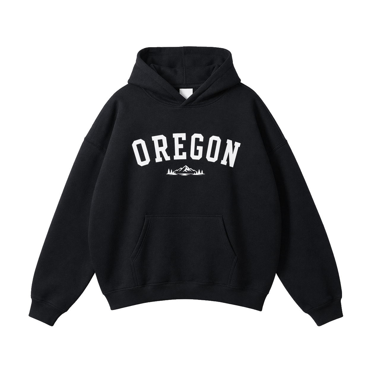 Collection 9 Oregon Oversize Fleeced Hoodie - Black front