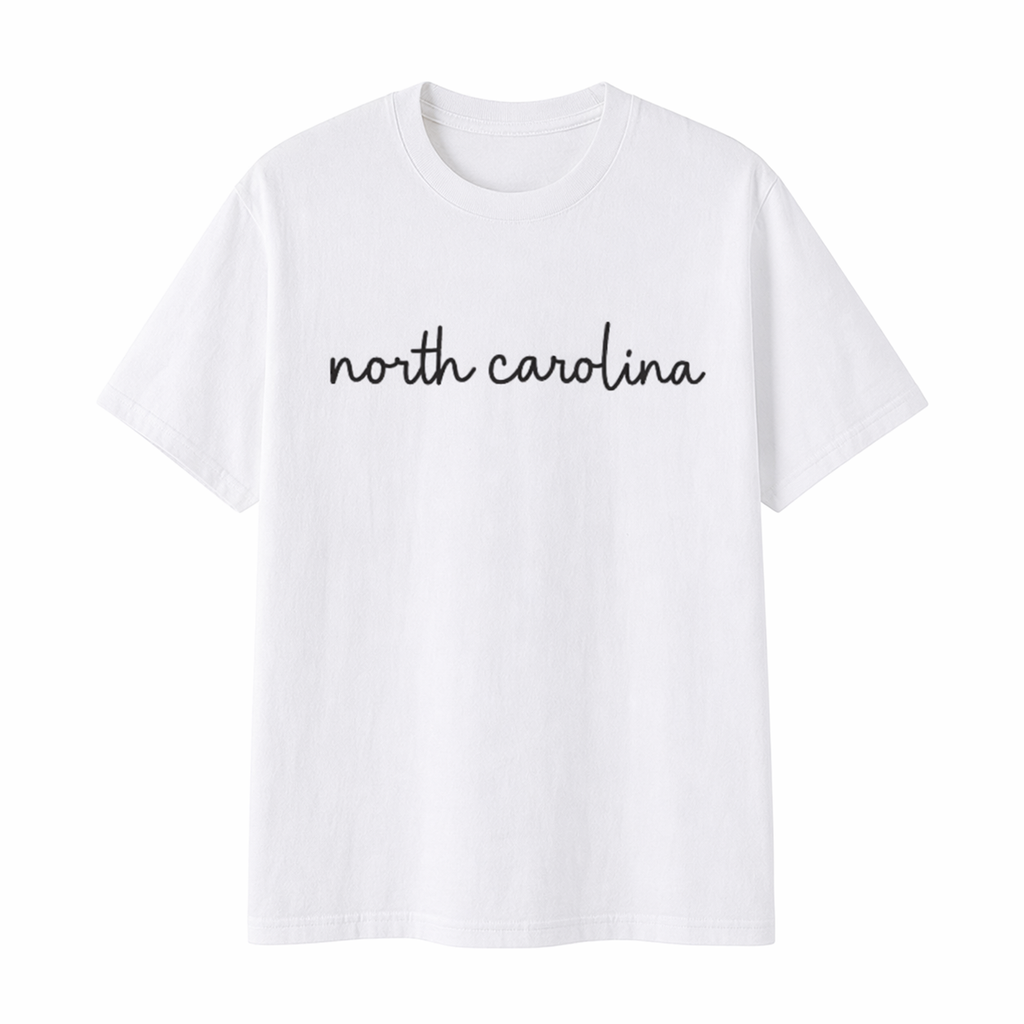 Collection 3 North Carolina Essential Cotton T-Shirt - White front