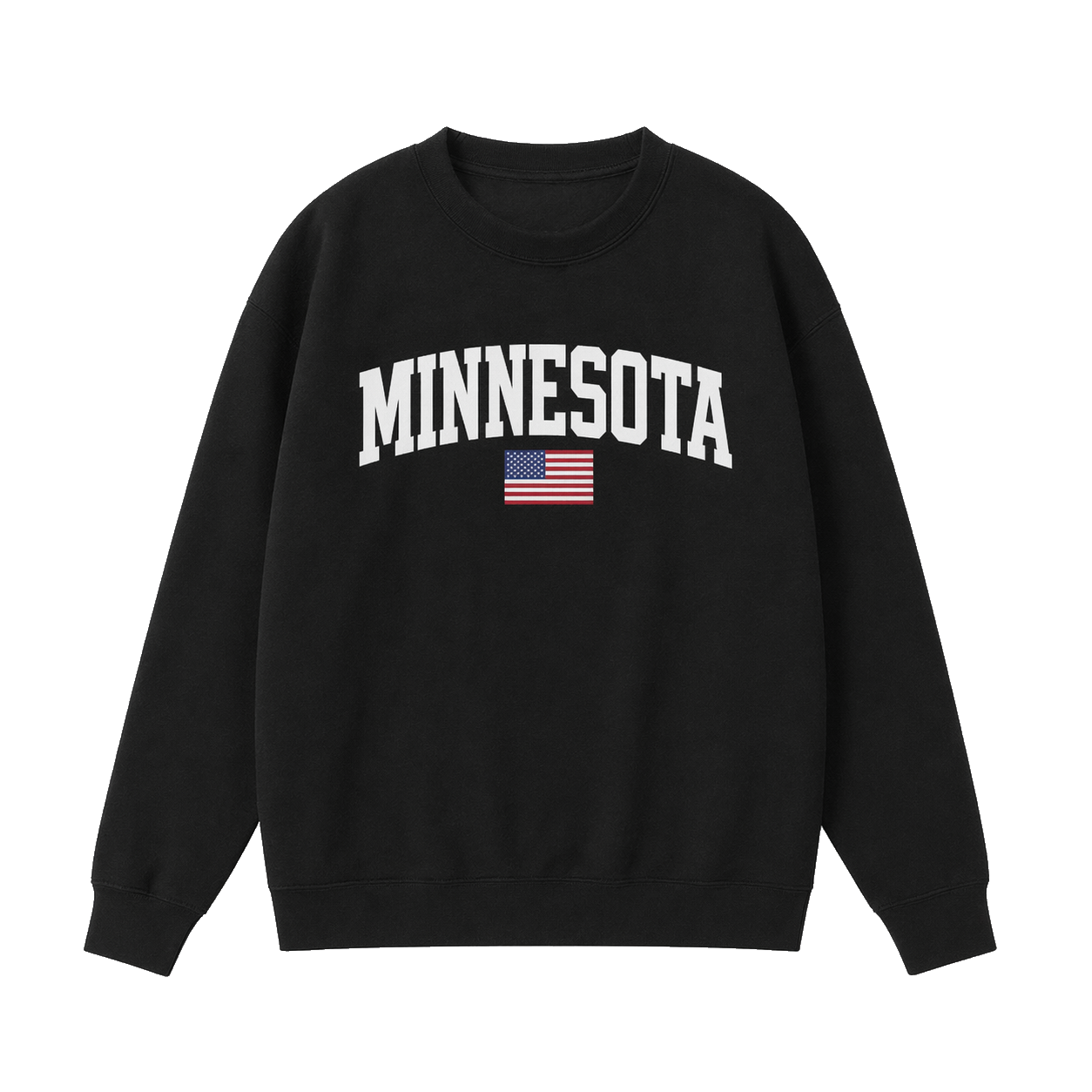 Collection 2 Minnesota Essential Heavyweight Crewneck Sweatshirt - Black front