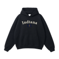 Collection 6 Indiana Oversize Fleeced Hoodie - Black front