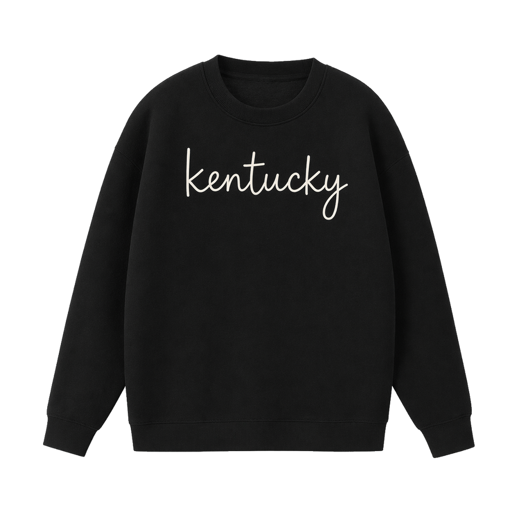 Collection 3 Kentucky Essential Heavyweight Crewneck Sweatshirt - Black front