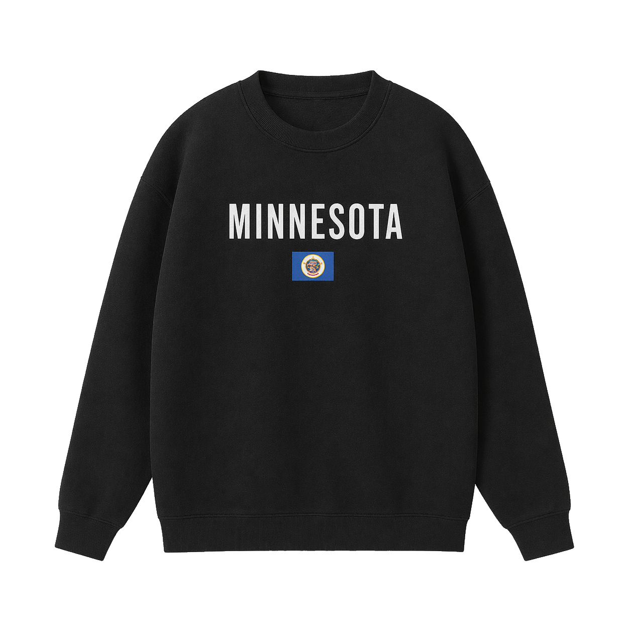 Collection 7 Minnesota Essential Heavyweight Crewneck Sweatshirt - Black front