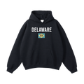 Collection 7 Delaware Oversize Fleeced Hoodie - Black front