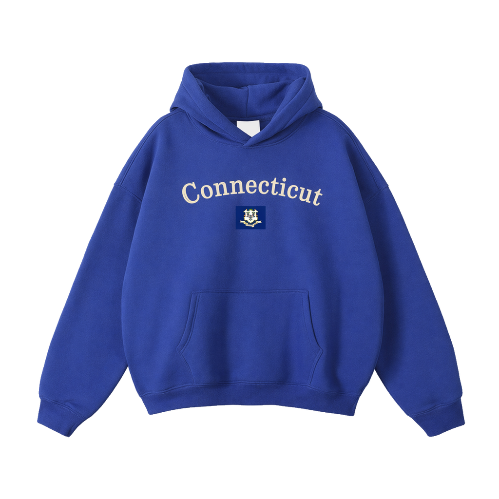 Collection 6 Connecticut Oversize Fleeced Hoodie - Klein Blue front