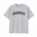 Collection 1 Arkansas Essential Cotton T-Shirt - White Gray front