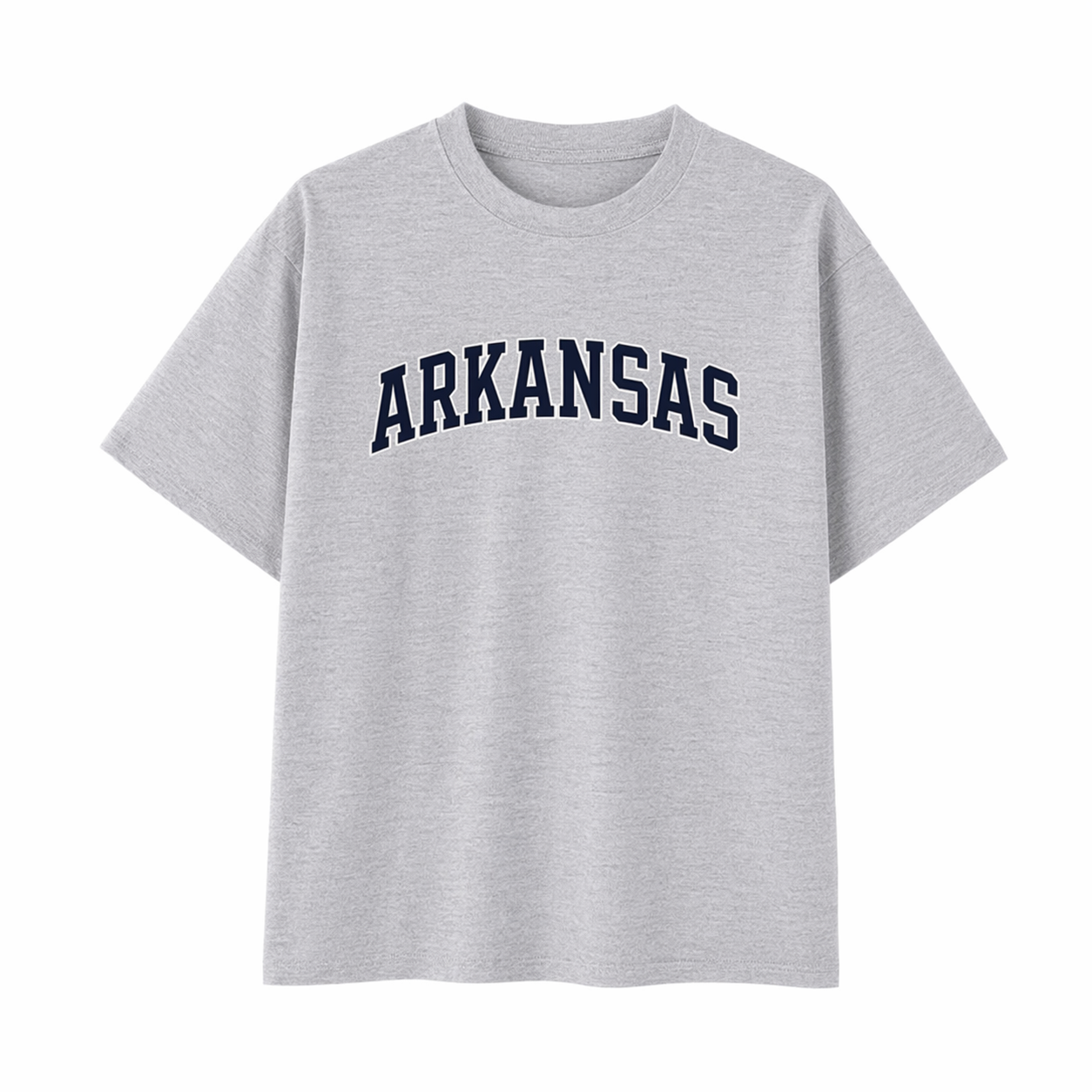 Collection 1 Arkansas Essential Cotton T-Shirt - White Gray front