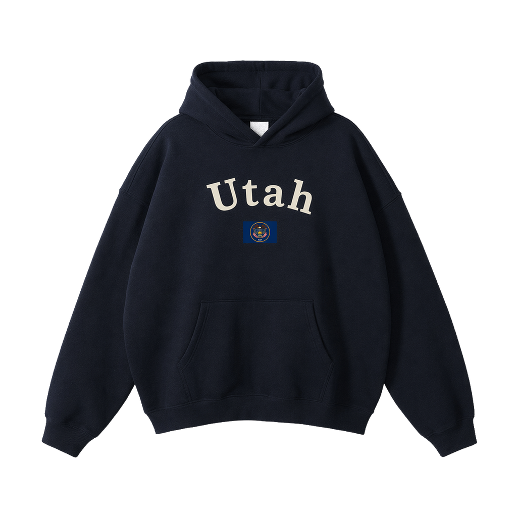 Collection 6 Utah Oversize Fleeced Hoodie - Black front