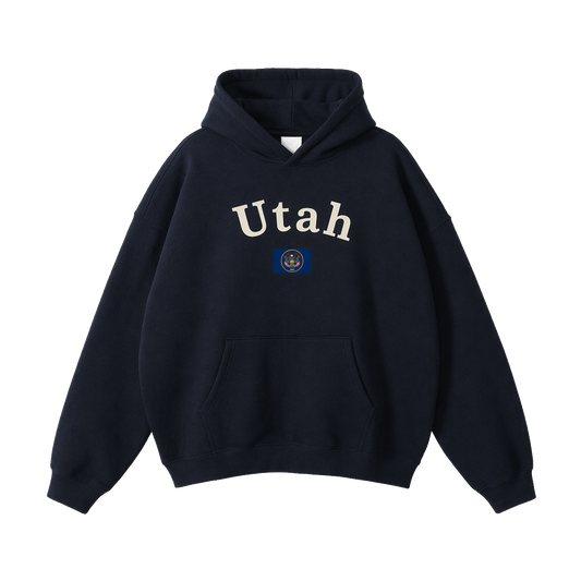 Collection 6 Utah Oversize Fleeced Hoodie - Black front