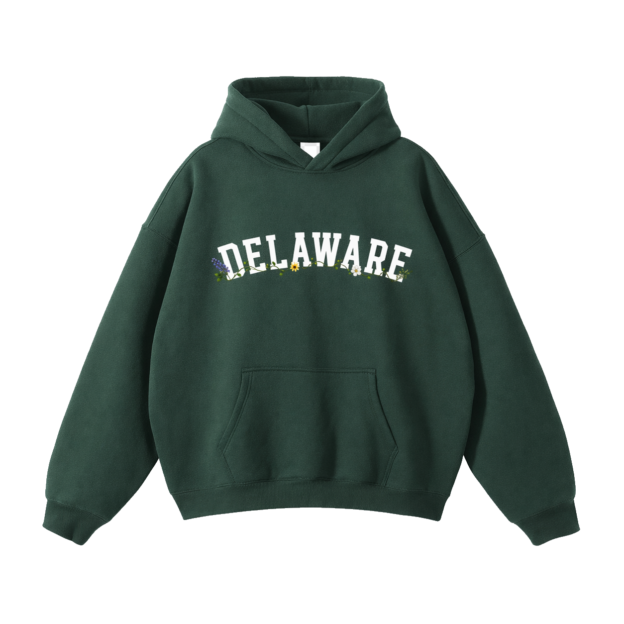 Collection 10 Delaware Oversize Fleeced Hoodie - Eden Green front
