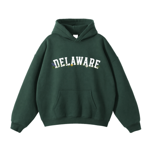 Collection 10 Delaware Oversize Fleeced Hoodie - Eden Green front