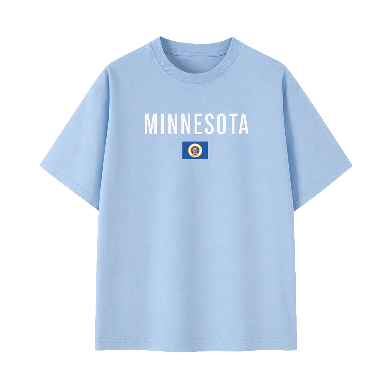 Collection 7 Minnesota Essential Cotton T-Shirt - Light Blue front