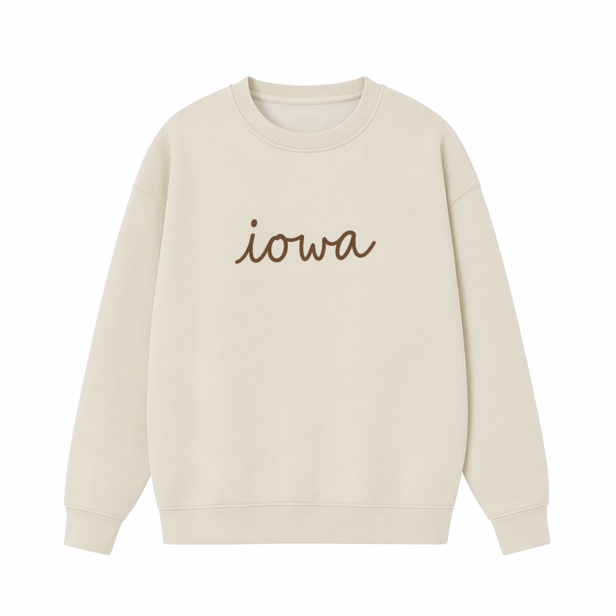 Collection 3 Iowa Essential Heavyweight Crewneck Sweatshirt - Cream front