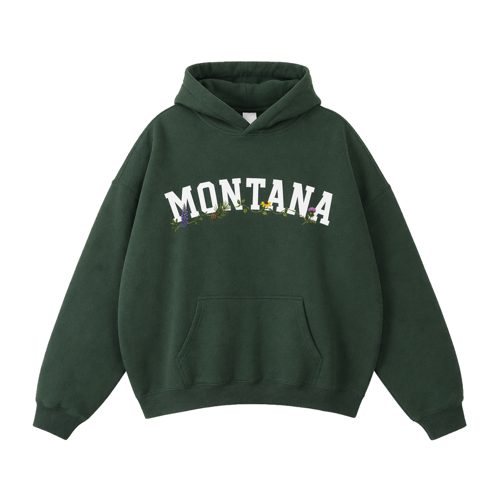 Collection 10 Montana Oversize Fleeced Hoodie - Eden Green front
