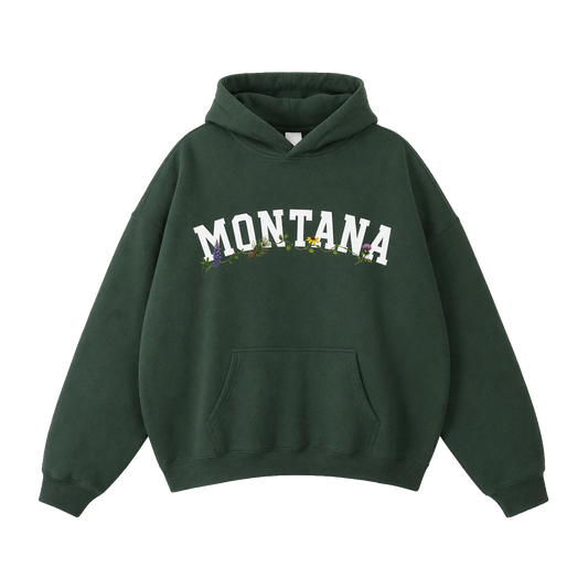 Collection 10 Montana Oversize Fleeced Hoodie - Eden Green front