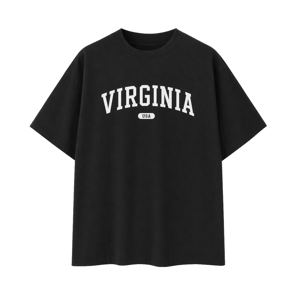 Collection 4 Virginia Essential Cotton T-Shirt - Black front