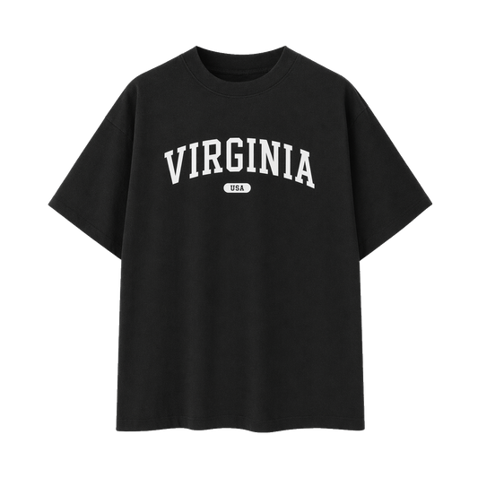 Collection 4 Virginia Essential Cotton T-Shirt - Black front