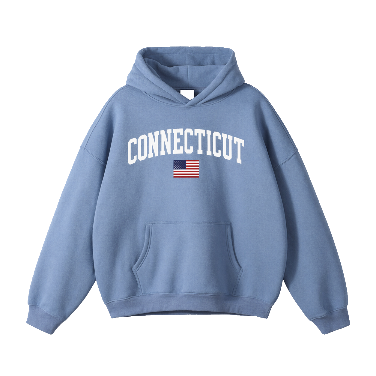 Collection 2 Connecticut Oversize Fleeced Hoodie - Medium Blue front
