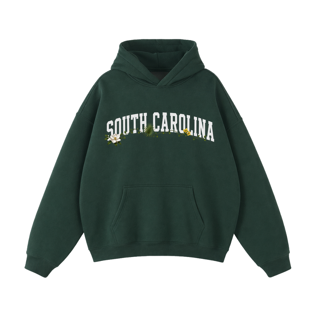 Collection 10 South Carolina Oversize Fleeced Hoodie - Eden Green front