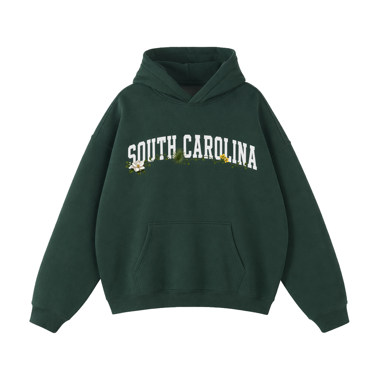 Collection 10 South Carolina Oversize Fleeced Hoodie - Eden Green front