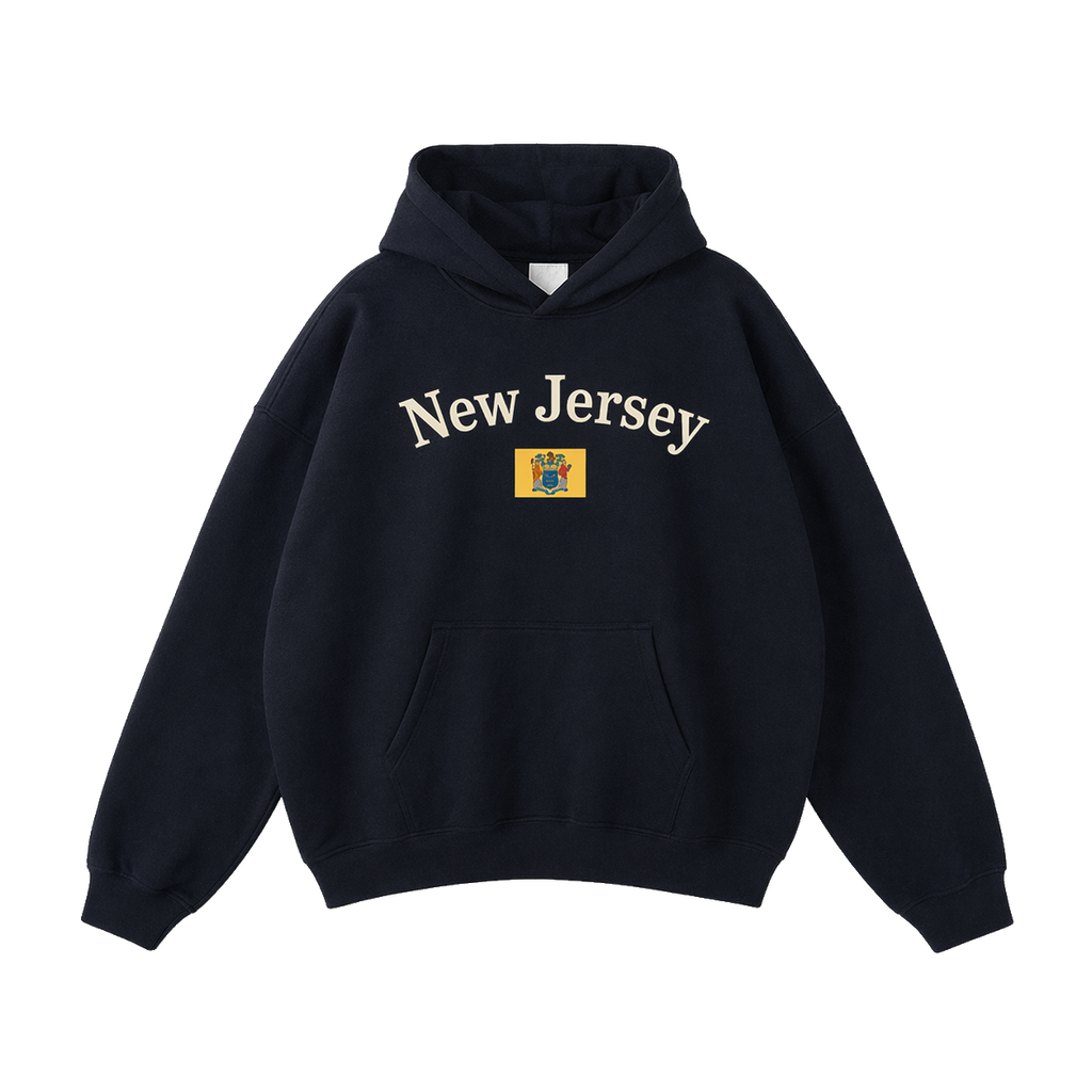 Collection 6 New Jersey Oversize Fleeced Hoodie - Black front