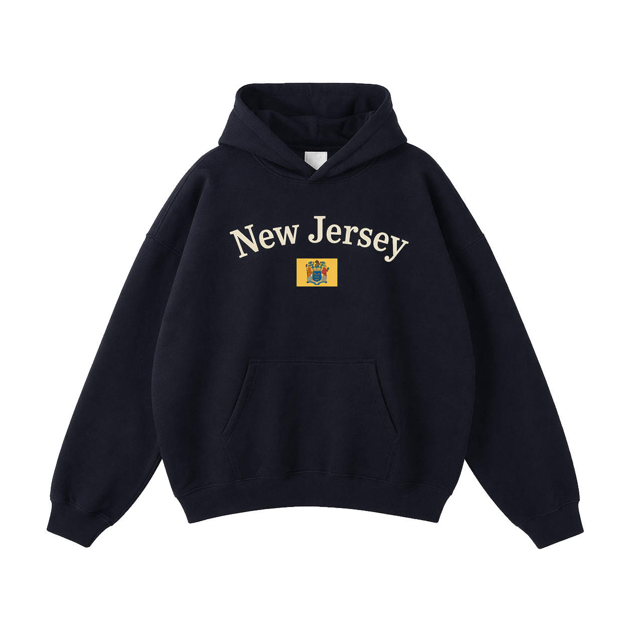Collection 6 New Jersey Oversize Fleeced Hoodie - Black front