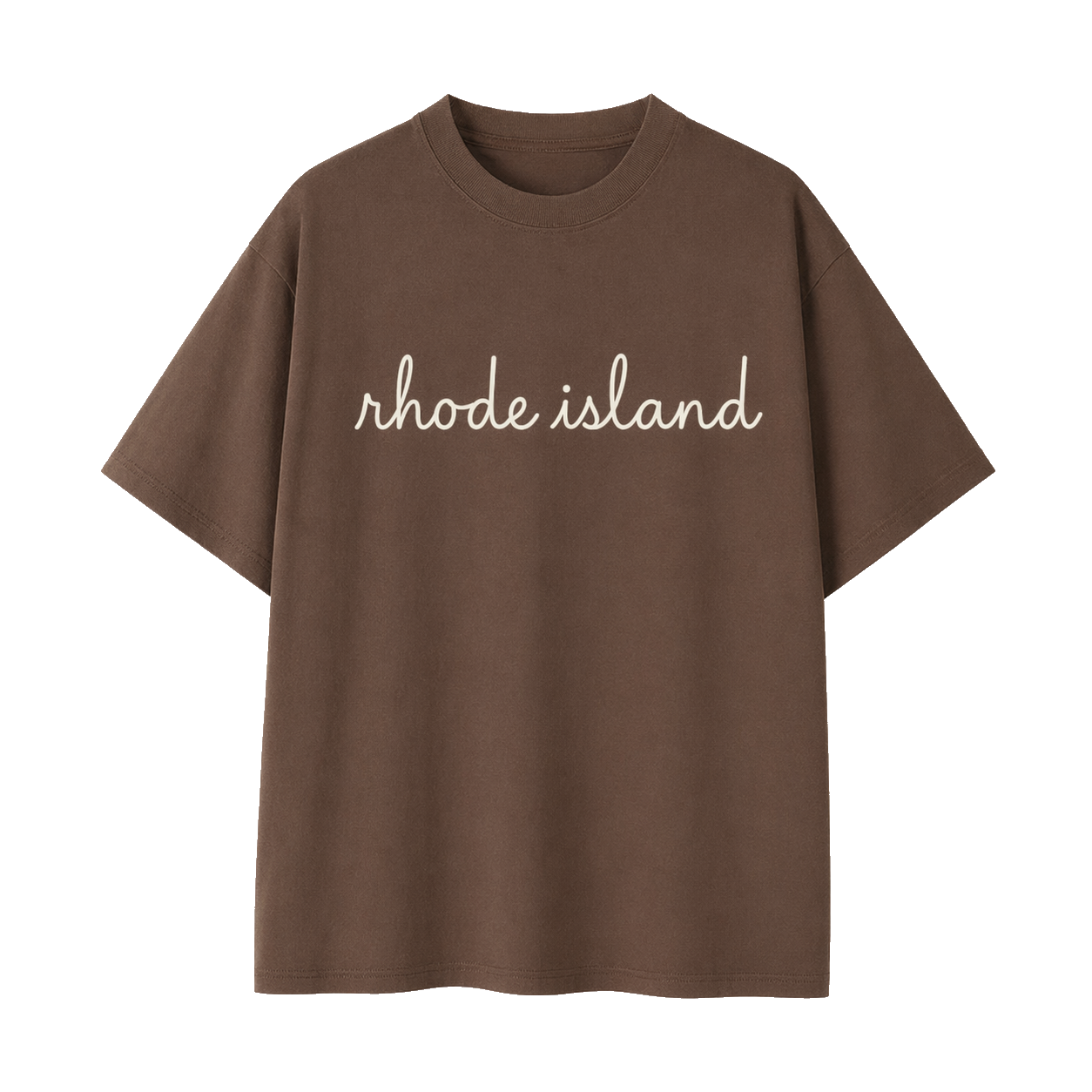 Collection 3 Rhode Island Essential Cotton T-Shirt - Coffee front