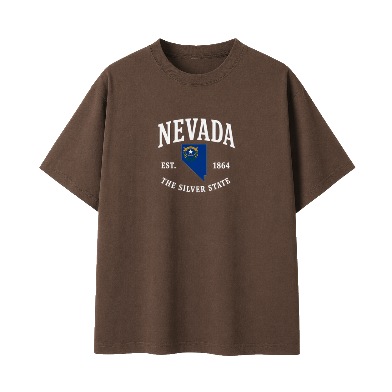 Collection 8 Nevada Essential Cotton T-Shirt - Coffee front