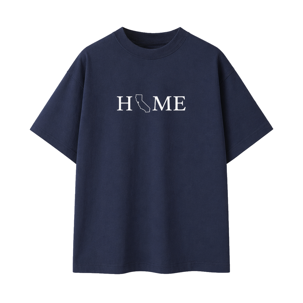 Collection 5 California Essential Cotton T-Shirt - Navy Blue front
