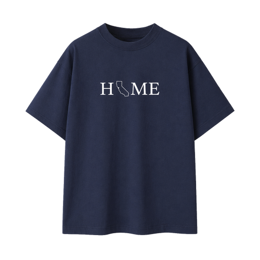 Collection 5 California Essential Cotton T-Shirt - Navy Blue front