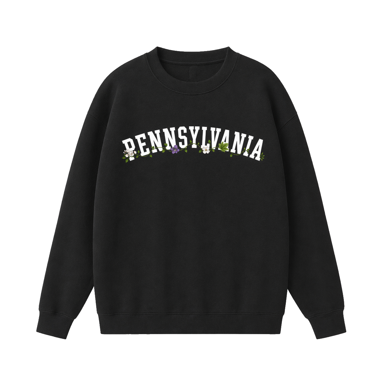 Collection 10 Pennsylvania Essential Heavyweight Crewneck Sweatshirt - Black front
