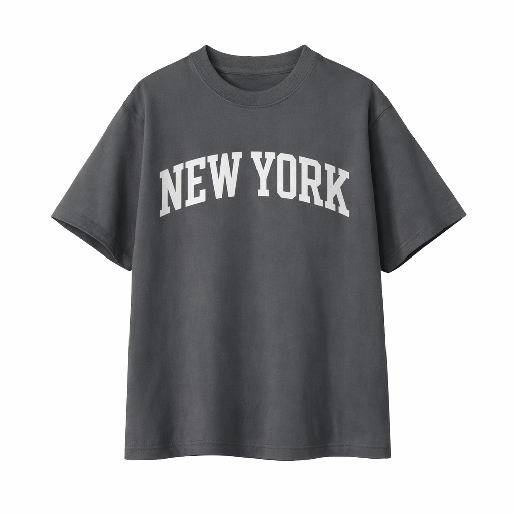 Collection 1 New York Essential Cotton T-Shirt - Dark Gray front