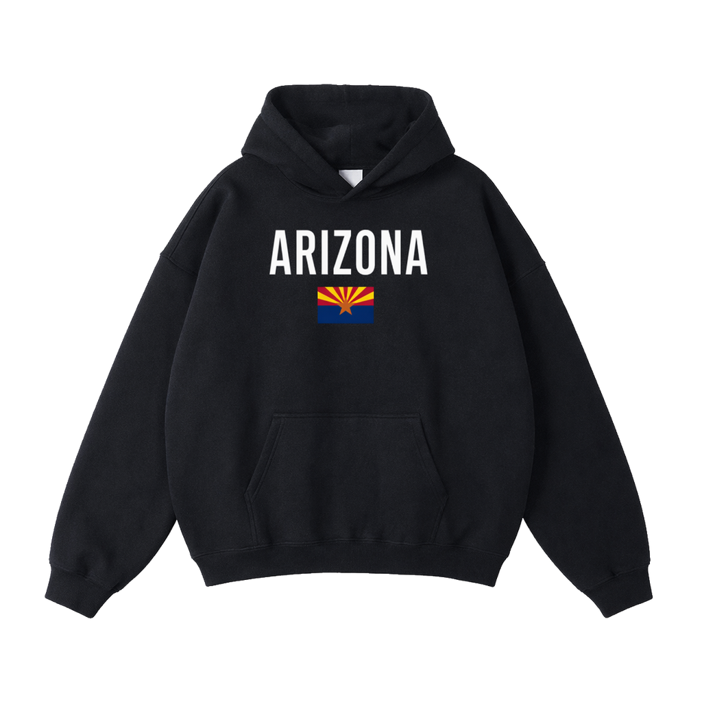 Collection 7 Arizona Oversize Fleeced Hoodie - Black front