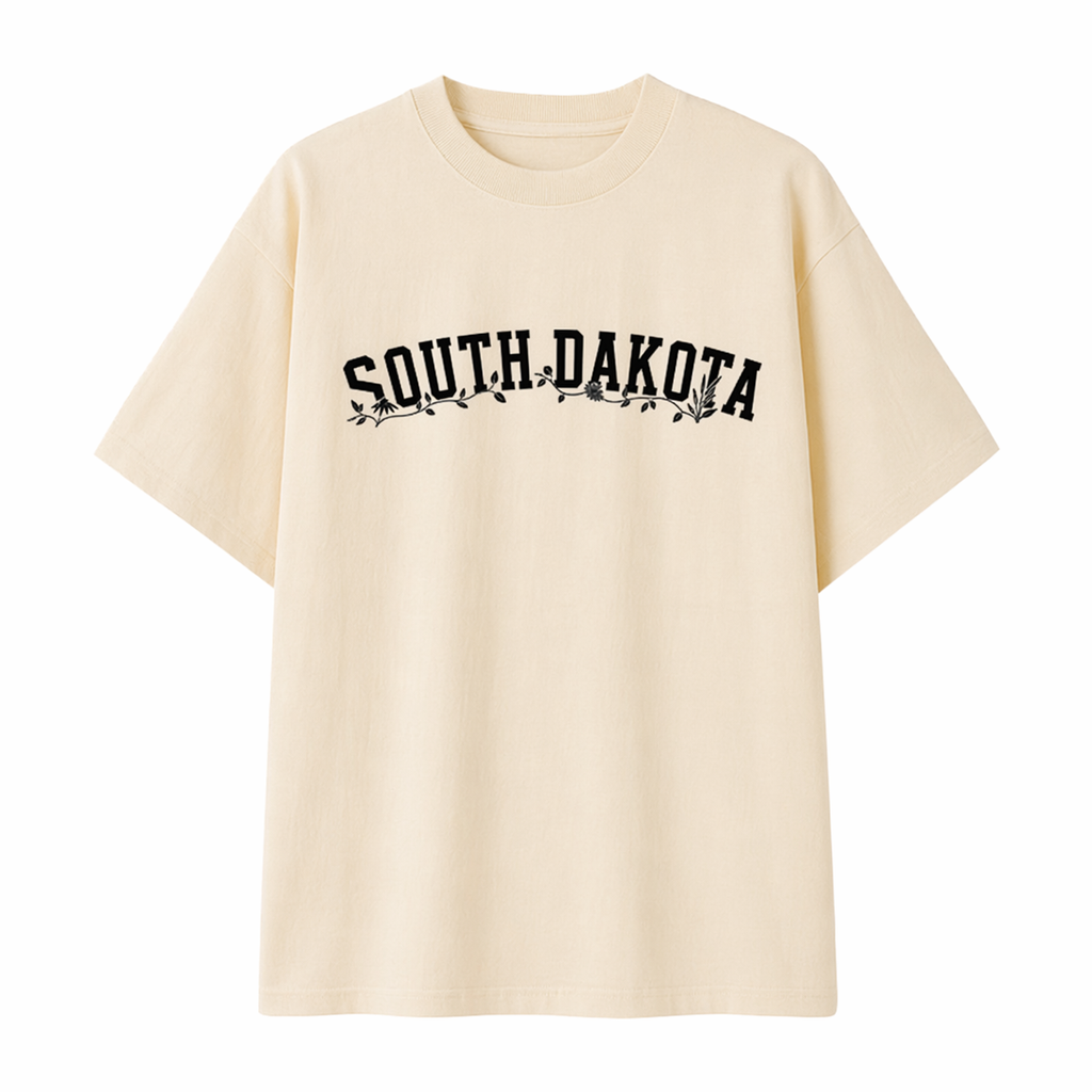 Collection 10 South Dakota Essential Cotton T-Shirt - Apricot front