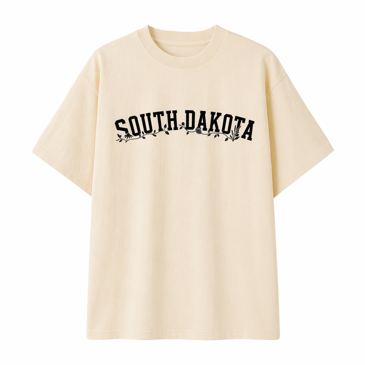 Collection 10 South Dakota Essential Cotton T-Shirt - Apricot front