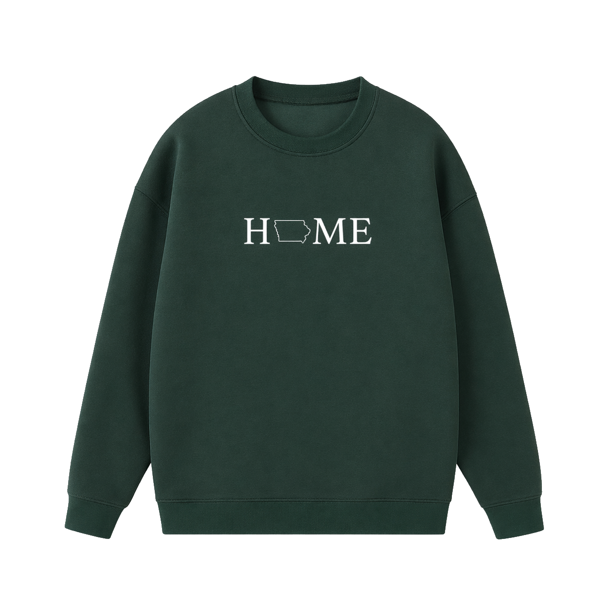 Collection 5 Iowa Essential Heavyweight Crewneck Sweatshirt - Dark Green front