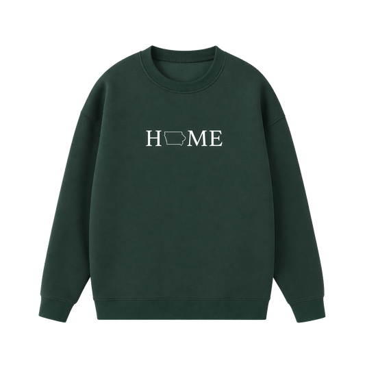 Collection 5 Iowa Essential Heavyweight Crewneck Sweatshirt - Dark Green front
