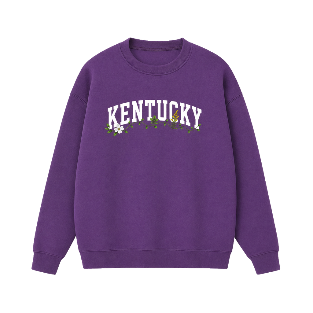 Collection 10 Kentucky Essential Heavyweight Crewneck Sweatshirt - Purple front