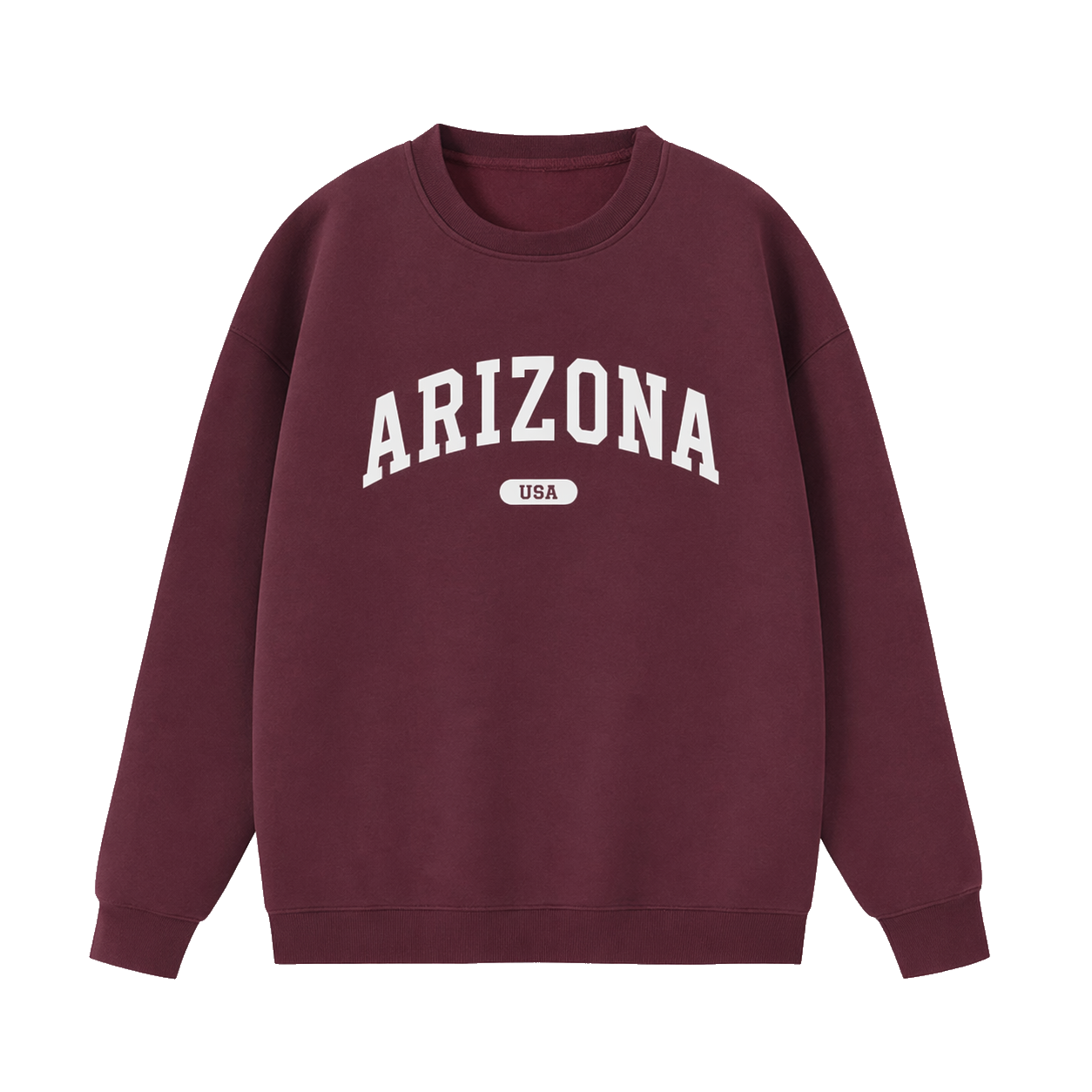 Collection 4 Arizona Essential Heavyweight Crewneck Sweatshirt - Dull Red front