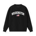 Collection 2 Washington Essential Heavyweight Crewneck Sweatshirt - Black front