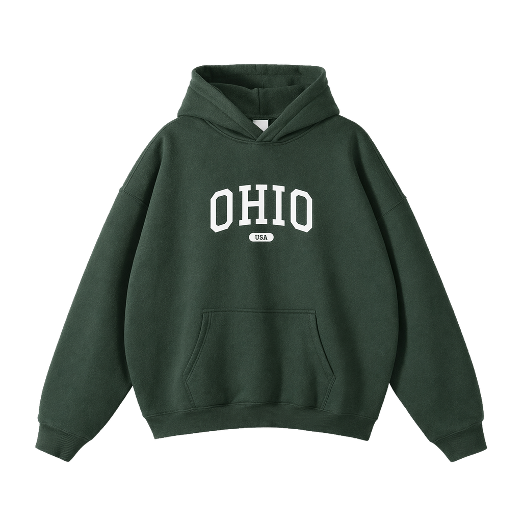 Collection 4 Ohio Oversize Fleeced Hoodie - Eden Green front