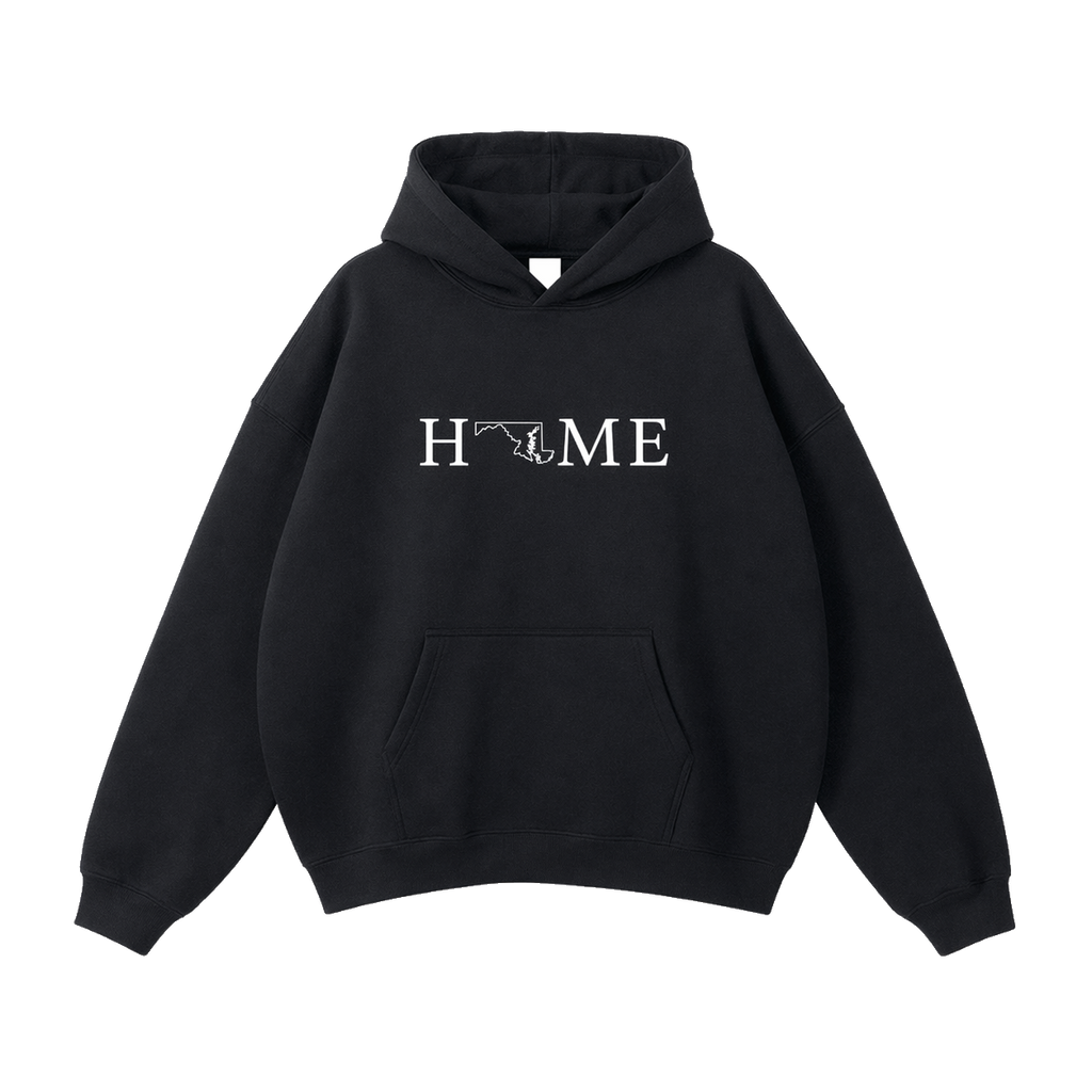 Collection 5 Maryland Oversize Fleeced Hoodie - Black front