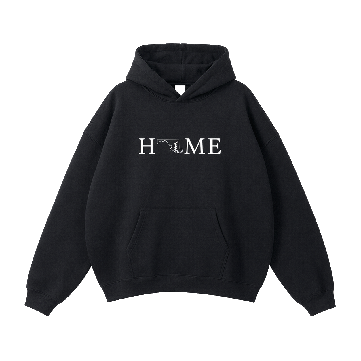 Collection 5 Maryland Oversize Fleeced Hoodie - Black front